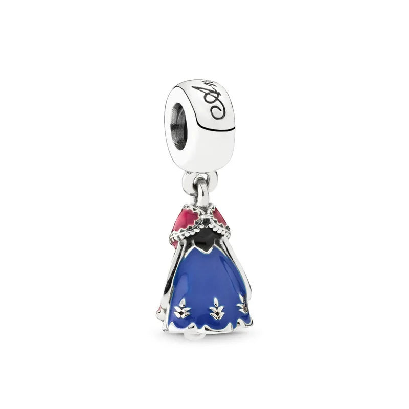 Sterling Silver Princess Pendant Beads for Jewelry Making - Multiple Colors