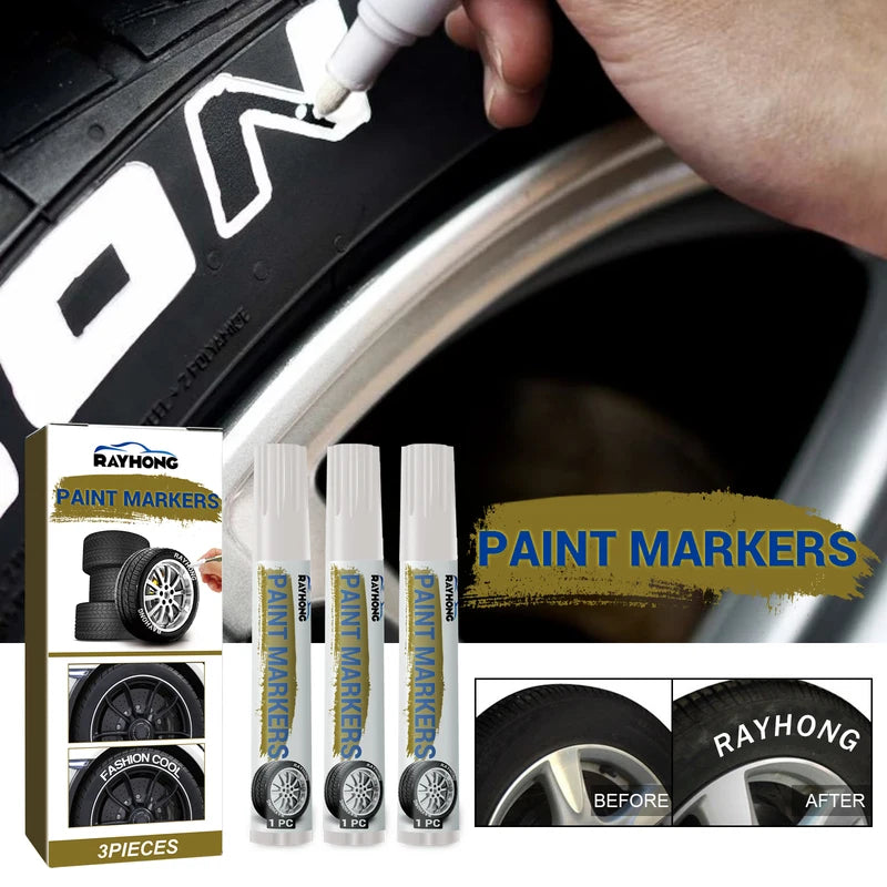 Waterproof Car Tire Marking Pen Oil-Based Permanent Paint Marker for Rubber and Metal