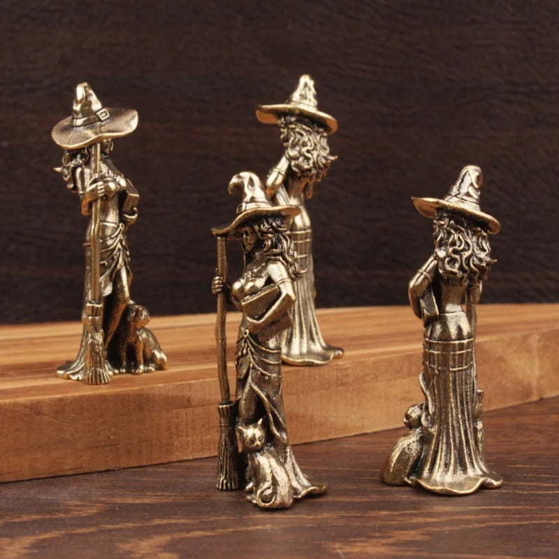 Magical Moon Witch Home Decoration Wizard Statue - Unique Figurine