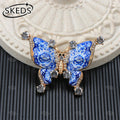 Vintage Animal Brooch Pin with Rhinestones and Crystals - Butterfly Peacock Sheep Jewelry Gift