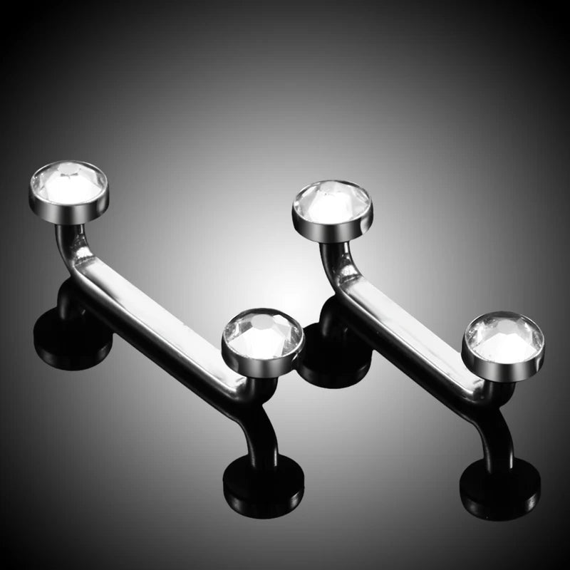 Titanium External & Internal Thread Surface Bar Piercing Jewelry 16G 14G