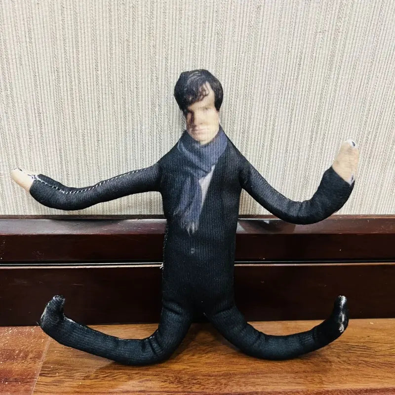 Anime Sherlock Holmes Stuffed Doll with Wire Skeleton Cosplay Halloween Prop - Handmade
