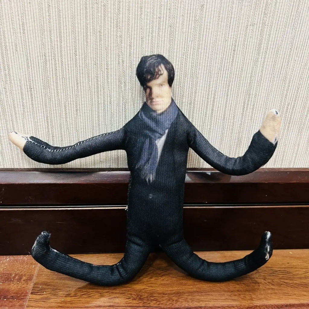 Anime Sherlock Holmes Stuffed Doll with Wire Skeleton Cosplay Halloween Prop - Handmade