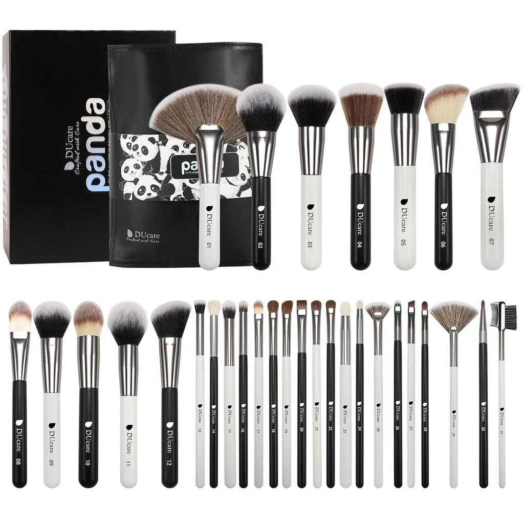 Professional Makeup Brush Set 10-32 Pcs Synthetic & Animal Hair Makeup Tools