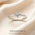 Sterling Silver Star Ring for Women Europe Style Trendy Jewelry Gift