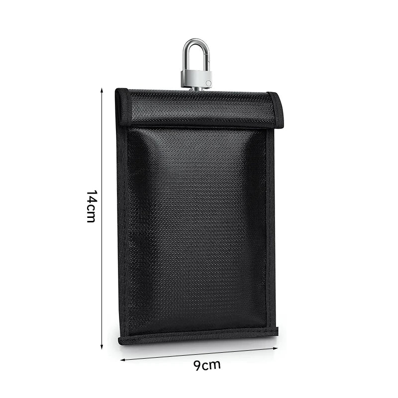 RFID Signal Blocking Faraday Bag for Phones and Cards - Shielding Pouch with Anti-Tracking Function
