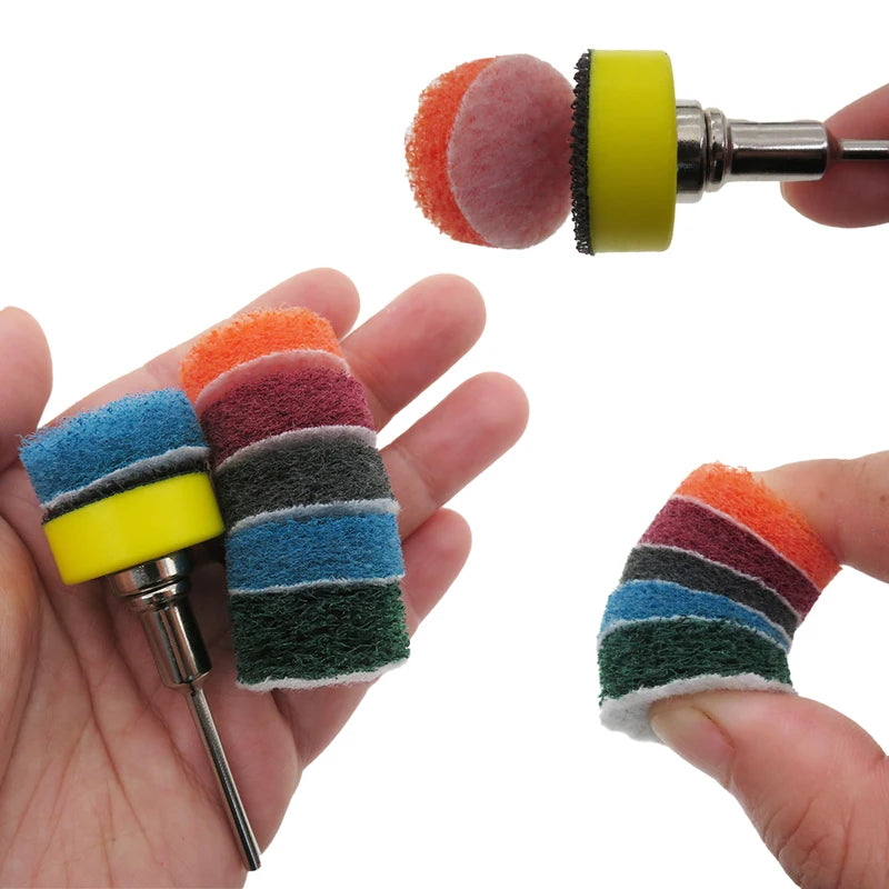 54Pcs Scouring Pads and Sanding Pads Set for Grinding and Polishing