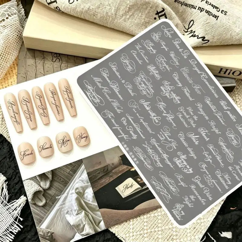 Nail Stamping Plates Stainless Steel Flower & Alphabet Patterns for Nail Art
