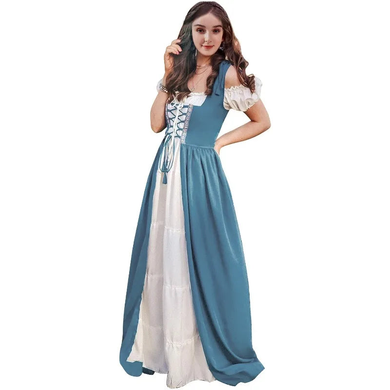 Medieval Renaissance Costume Dress for Women Halloween Cosplay Dance Performance