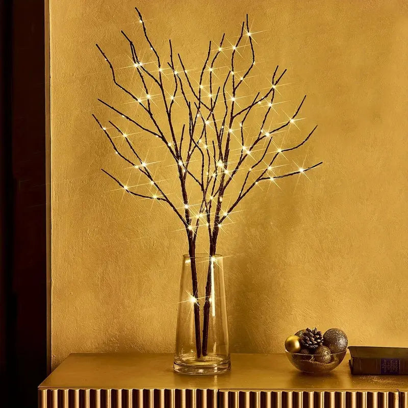 Indoor 50 LED Artificial Branch Tree Light - Battery Powered Decoration
