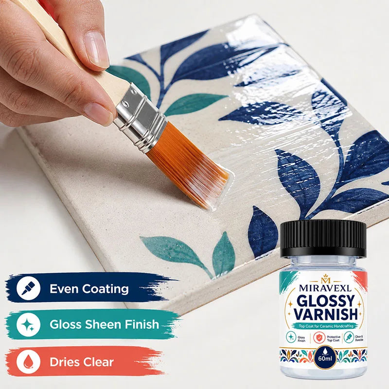 High-Gloss Clear Varnish Top Coat for Art & Crafts - Non-Yellowing Sealant