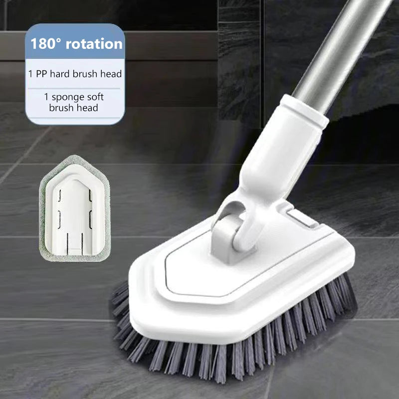 95cm Multi-Functional Bathroom Cleaning Brush with Long Handle - Removable Floor & Tile Scrubber