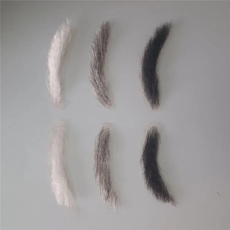 Realistic Fake Eyebrow Set for Men - Trimmable Lace Makeup Eyebrow Enhancer