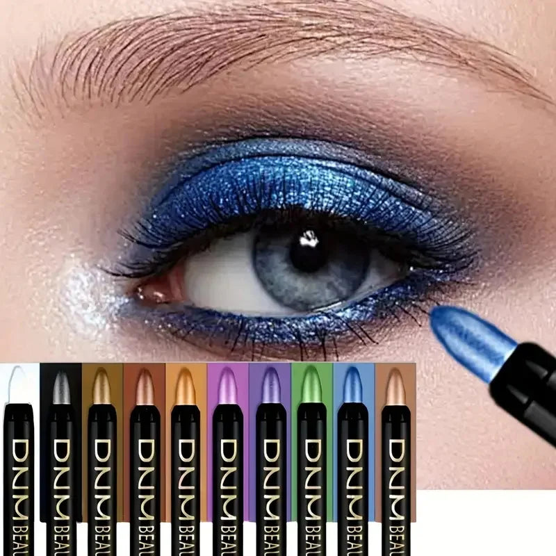 Pearlescent Waterproof Eyeshadow Sticks Set - Long-Lasting Glitter Eye Makeup