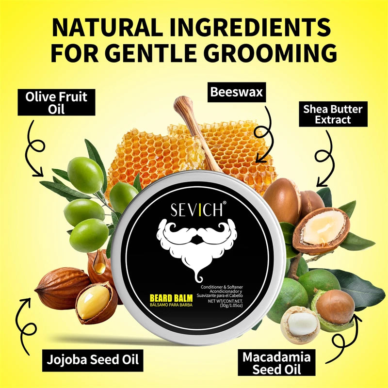 Moisturizing Beard Balm Wax for Styling & Shaping Facial Hair - 30g