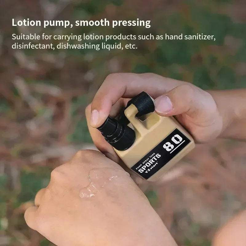 80ml Portable Spray Bottle with Carabiner - Refillable Cosmetic Container for Outdoor Camping Hiking