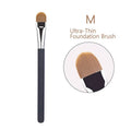 Flat Round Ultra-Thin Foundation Concealer Makeup Brush - Professional Contour Tool with Multiple Sizes