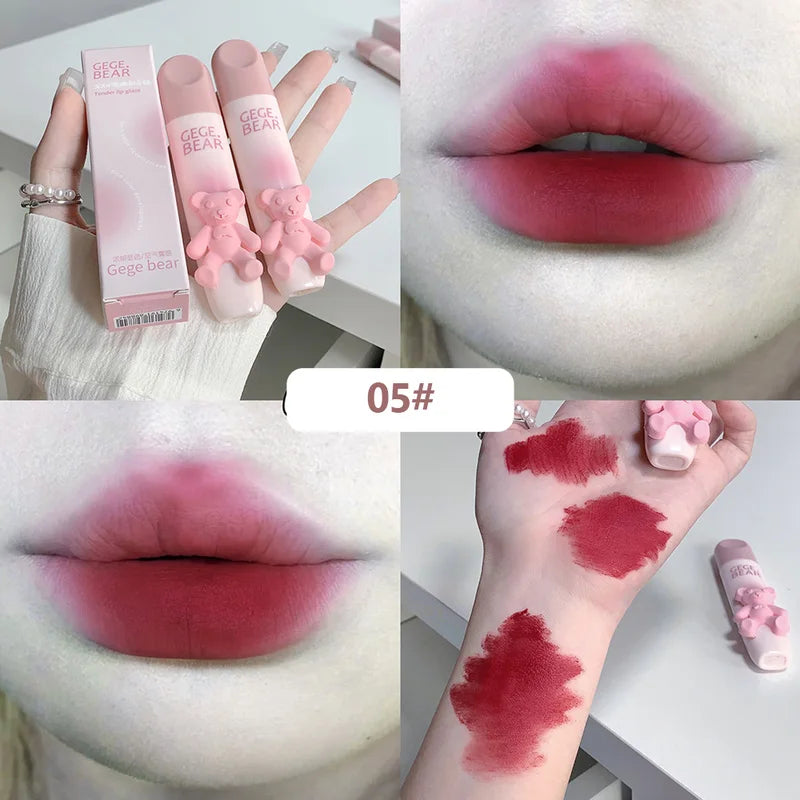 Long-Lasting Matte Lipstick with Whitening Lip Cream - Velvet Finish
