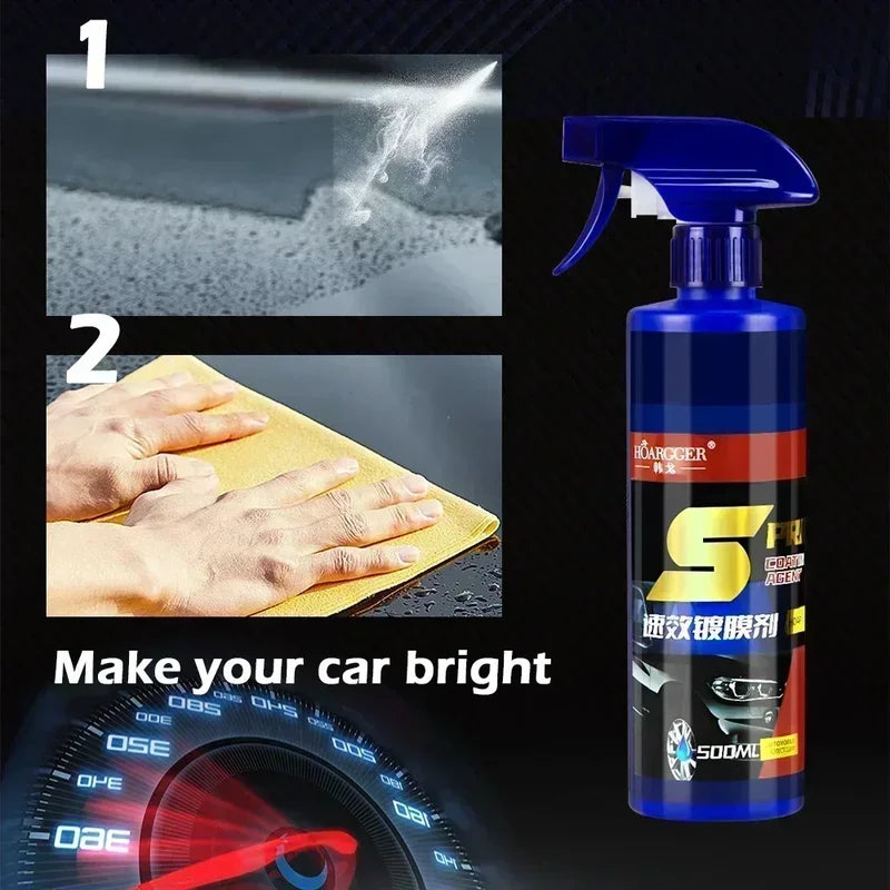 500ml 3-in-1 Car Ceramic Coating Spray Hydrophobic Wax Polish Repair
