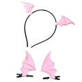 Halloween Bat Devil Headband Hair Clip Set for Women & Kids - Festival Costume Accessory