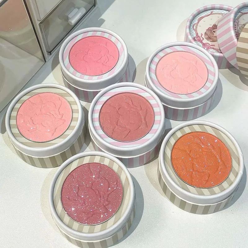 Face Makeup Palette with Shimmer Matte Blush and Powder Finish - Multiple Colors