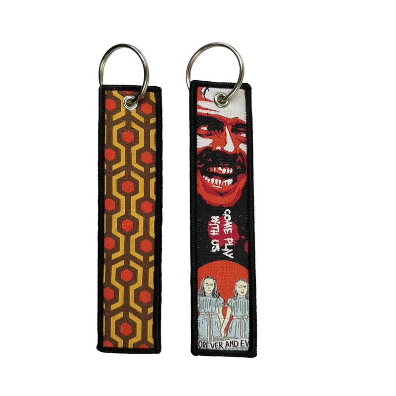 Halloween Horror Movie Embroidery Key Holder for Motorcycles & Car Keys