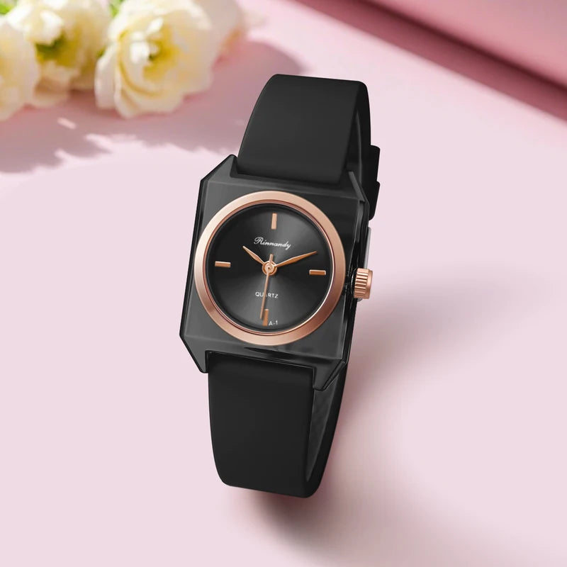 Women’s Silicone Strap Quartz Wristwatch - Ladies Fashion Casual Watch Gift