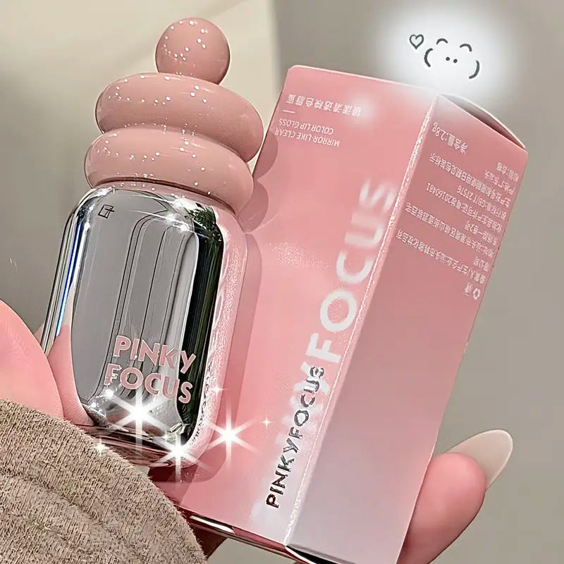 Clear Lip Oil with Glass Finish, Moisturizing & Non-Sticky Nude Shade - Layer for Brightening Lips