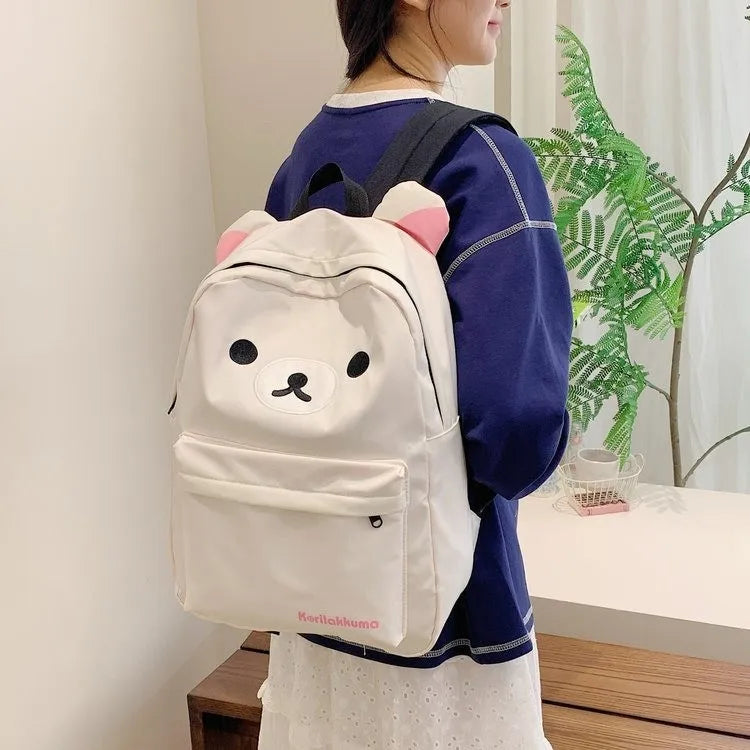 Cute Bear Rilakkuma Large Capacity Anime Cartoon Backpack for Students
