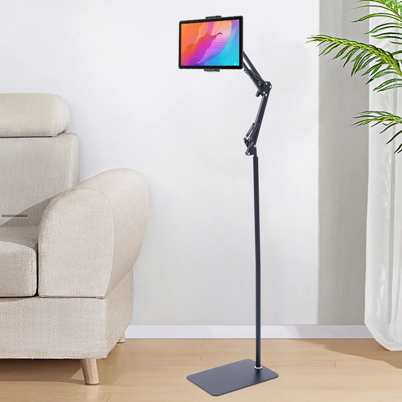 360° Adjustable Floor Phone & Tablet Stand with Rotating Mount for Live Streaming