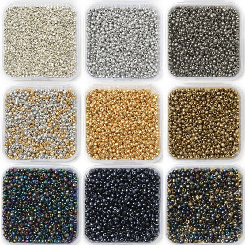 Czech Glass Seed Charms Beads for Jewelry Making DIY Craft Supplies - 2000+ pcs