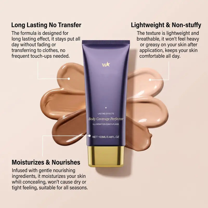 Full Body Coverage Waterproof Body Concealer Foundation for Blemishes & Tattoos