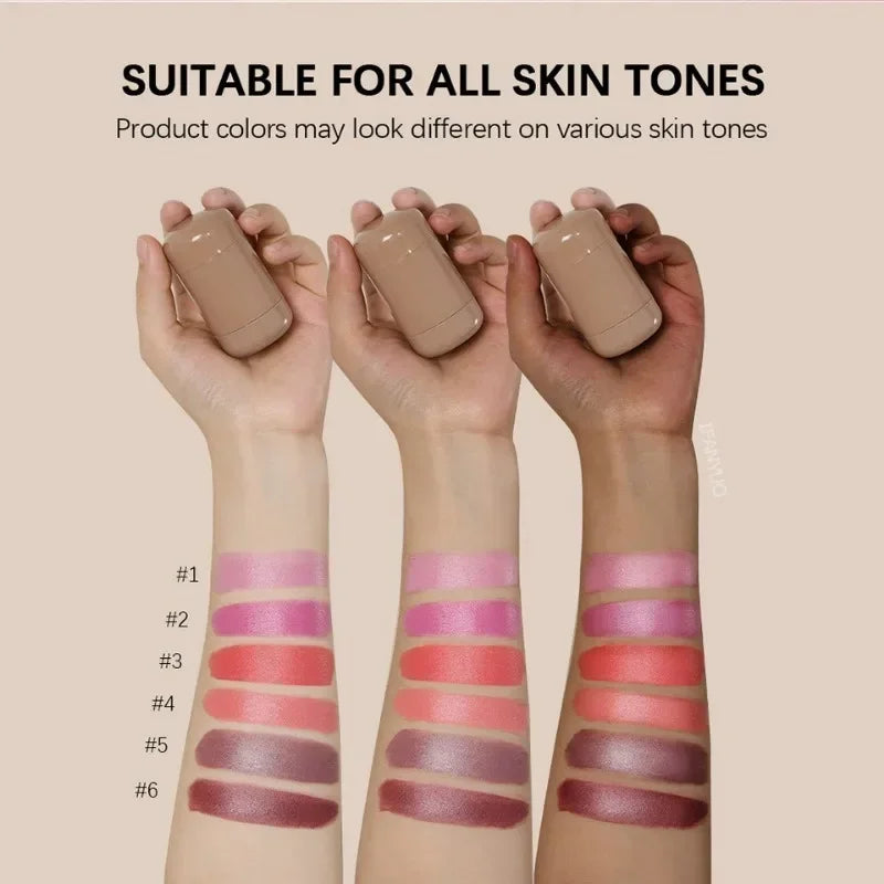 Creamy Blush Stick for Natural Cheek Color, Long-Lasting Matte Lip & Cheek Tint