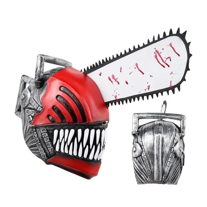 Halloween Horror Chainsaw Mask Latex Role Play Headgear Cosplay Prop