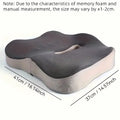 Ergonomic Memory Foam Seat Cushion with Pressure Relief and Breathable Cover for Office Car Wheelchair