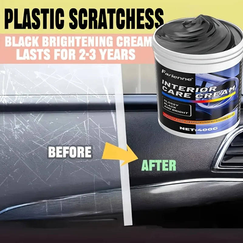 Heavy-Duty Car Plastic Renovator Wax - Scratch Repair & Protectant for Bumpers, Dashboards, Interiors