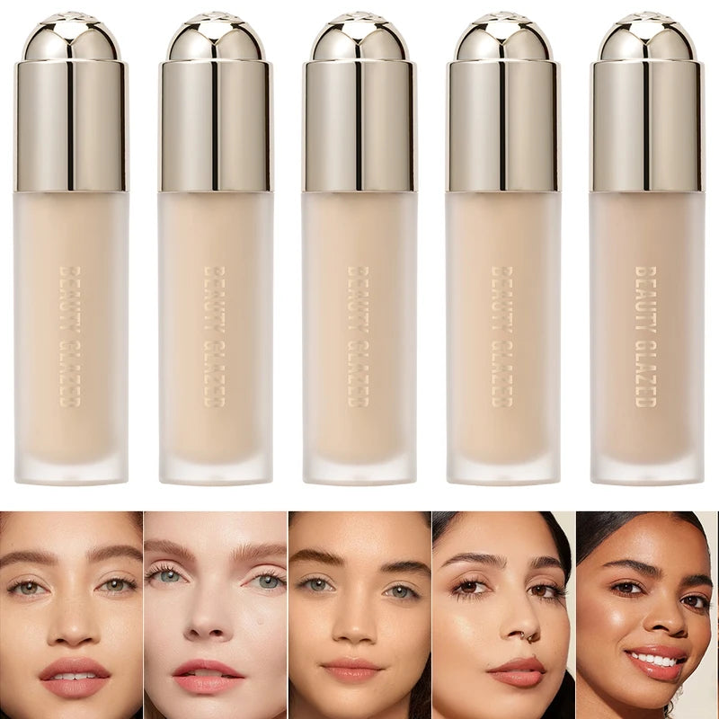 Full Coverage Liquid Concealer for Dark Circles & Blemishes - Waterproof, Long-Lasting Makeup
