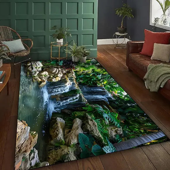 3D Ocean Scenery Floor Mat for Living Room Bedroom Kitchen Bathroom Home Decor