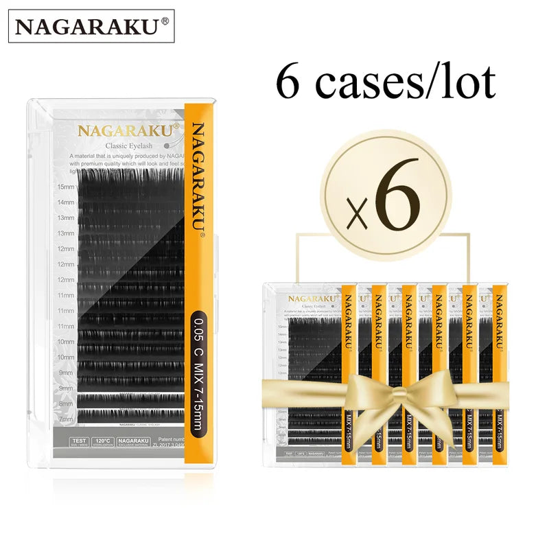 False Eyelash Extension Supplies - Synthetic Mink, Natural, Soft, 7-20mm Mix