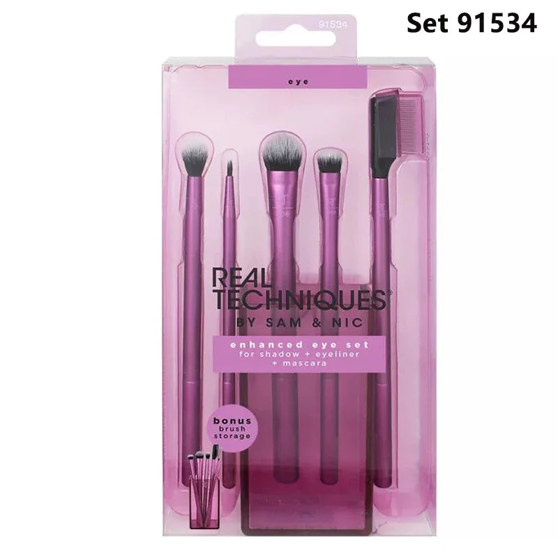 Professional Makeup Brush Set with Soft Fluffy Bristles - Multiple Colors