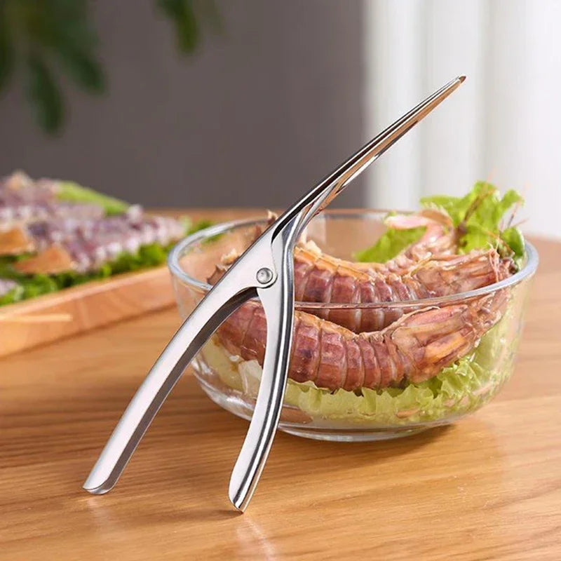 Stainless Steel Shrimp Peeler Fish Line Cutter Seafood Tool Kitchen Utensil