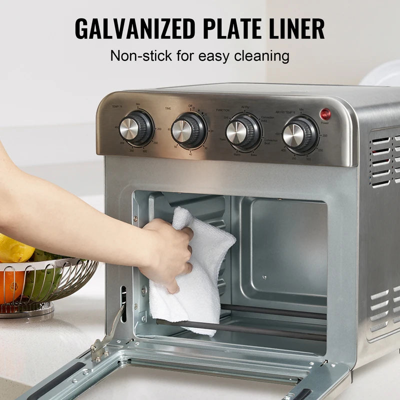 18L Air Fryer Toaster Oven Stainless Steel Countertop Combo - 7-in-1