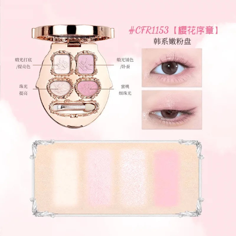 All-in-One Eyeshadow Palette with Matte, Shimmer & Glitter - Brightening & Contour