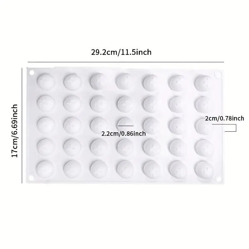 Mini Round Silicone Mold for Cake, Chocolate, Ice & Dessert Making - Multi-Purpose Baking Tool