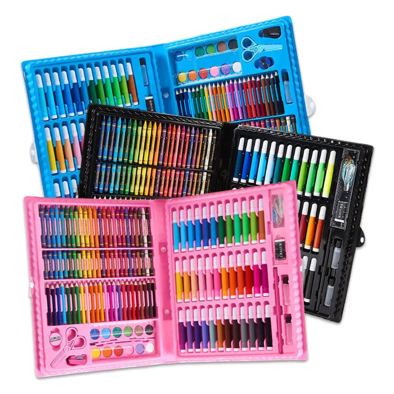 Children's Art & Drawing Set - 86/150/208 Pieces Sketch Doodle Craft Kit with Portable Case