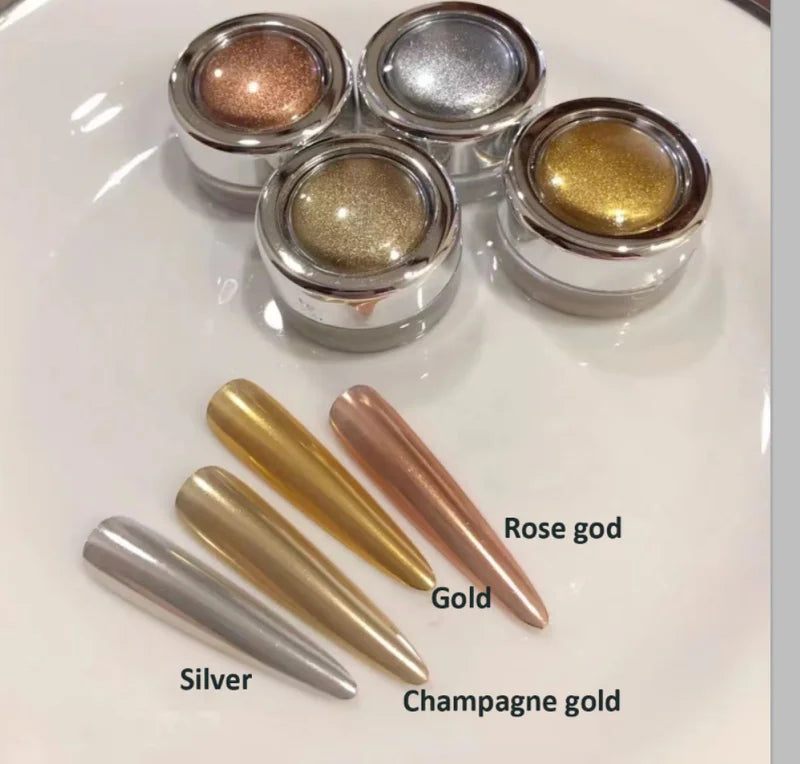 Colorful Mirror Nail Powder Set - 0.5g Metallic Chrome Pigment for Gel Polish