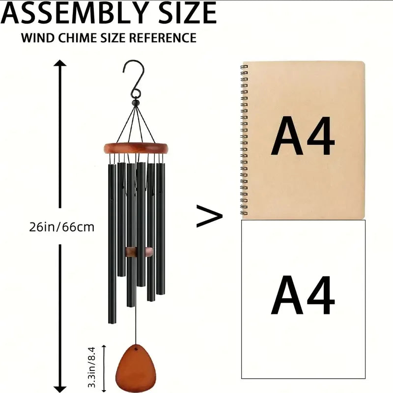 Retro Aluminum Tube Wind Chime Outdoor Decor Pendant Bell for Garden Patio