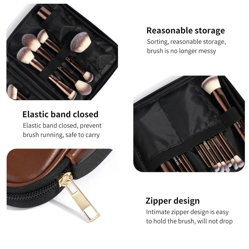 20-Piece Makeup Brush Set with Storage Bag - Foundation, Blush, Eyeshadow Tools