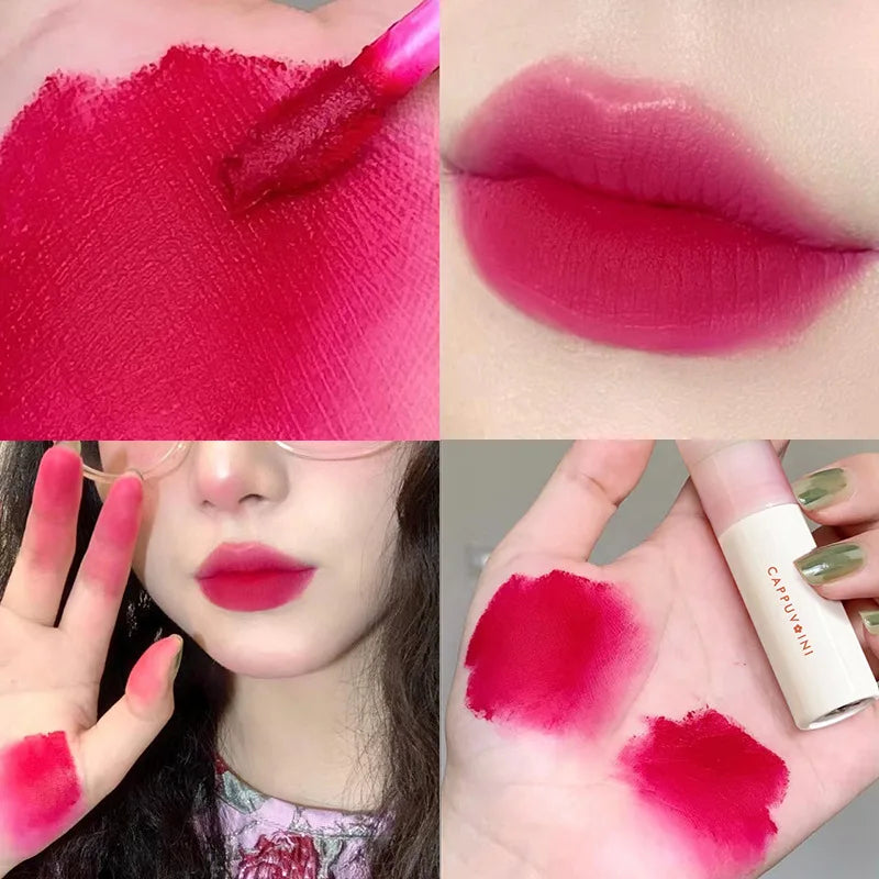 Matte Lip Gloss Liquid Lipstick Long Lasting Non-Stick Lip Tint - Moisturizing & Nude Shades
