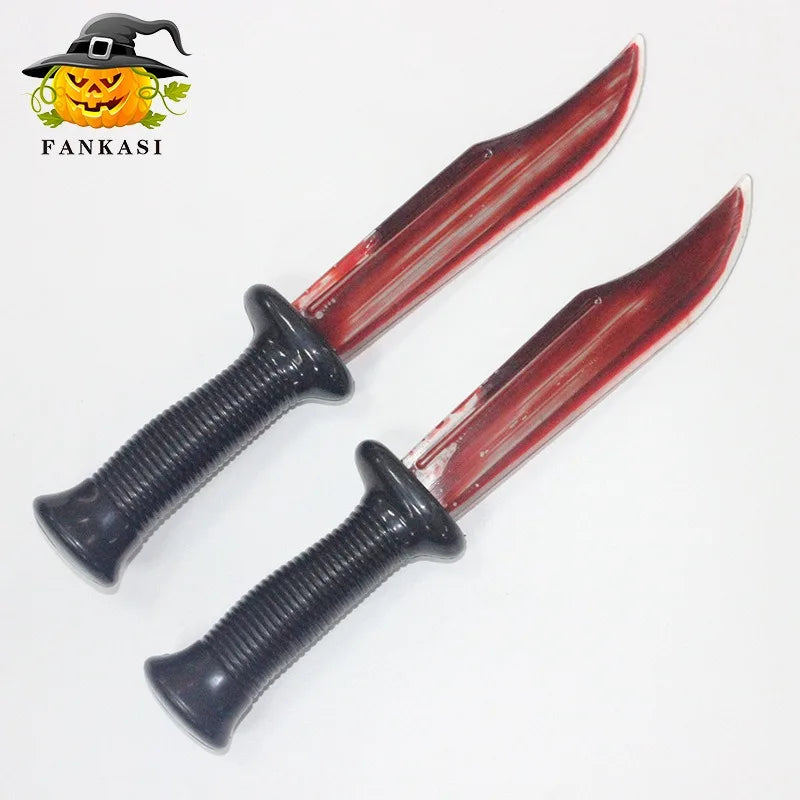 Halloween Role-Playing Blood Knife Prop - Horror Makeup & Prank Accessory